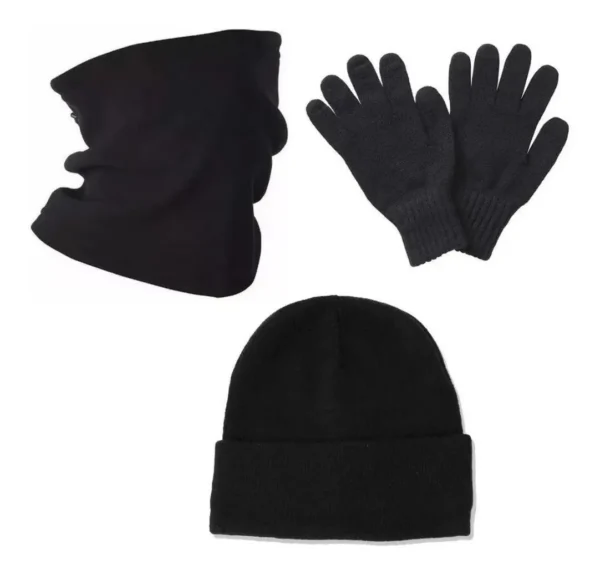 Beanie, Neck Warmer & Gloves