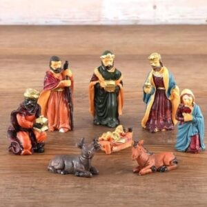 Handcrafted 8-Piece Ceramic Nativity Set